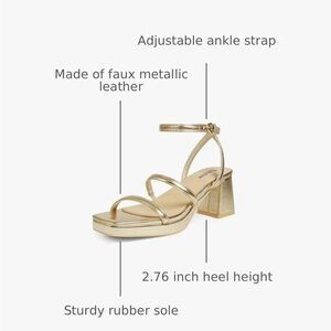 Gold Faux Metallic Women's Sandals